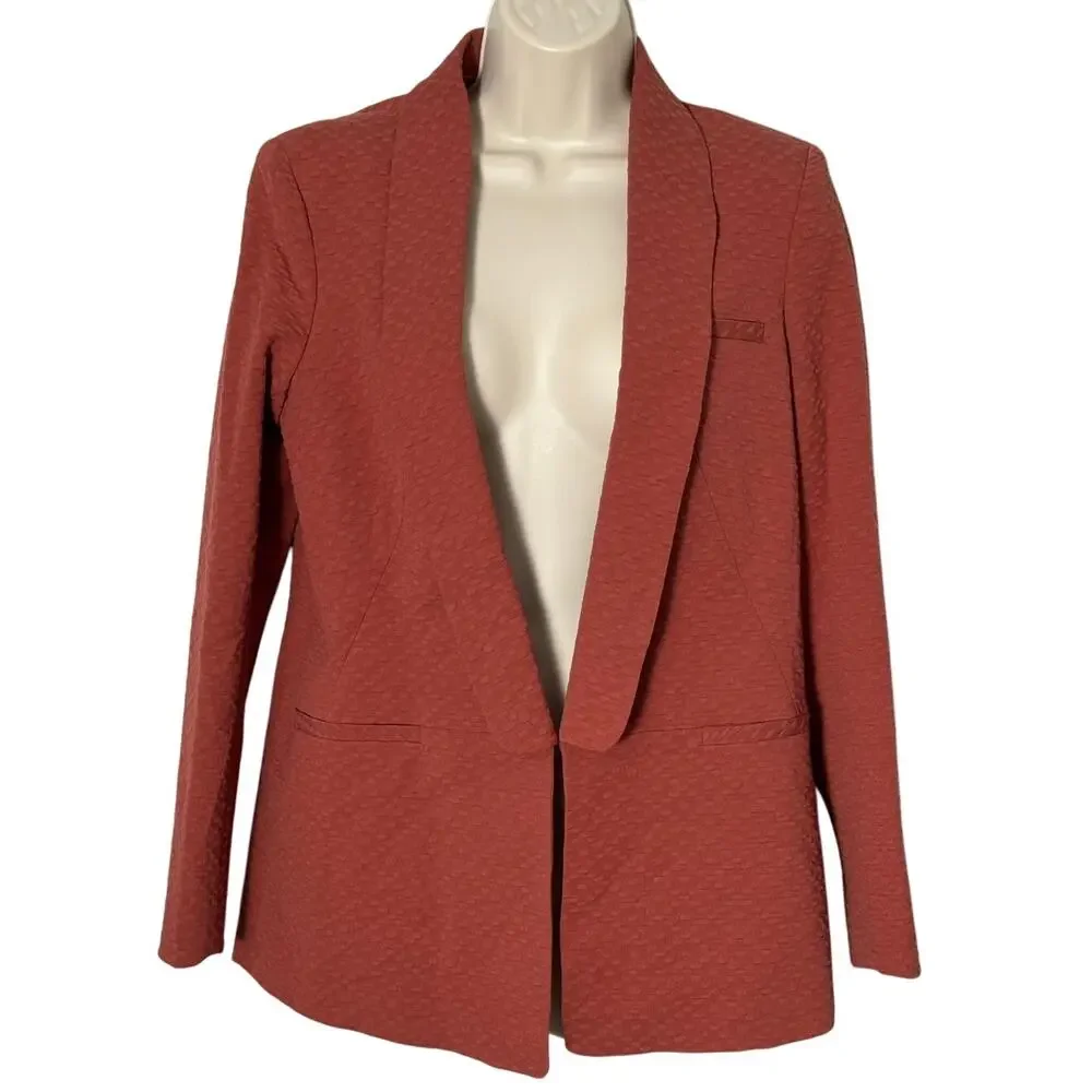NWT Anthropologie Intropia Women's Textured Blazer Terracotta Size 8‎ US/40 EU